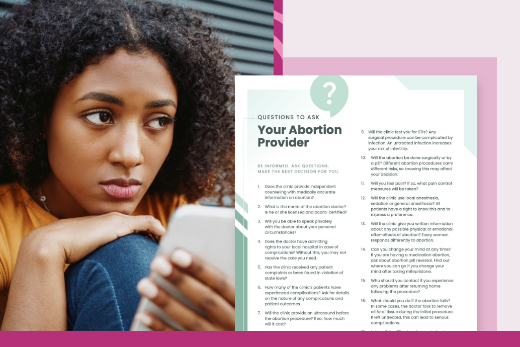 Resouces: Questions to Ask Your Abortion Provider
